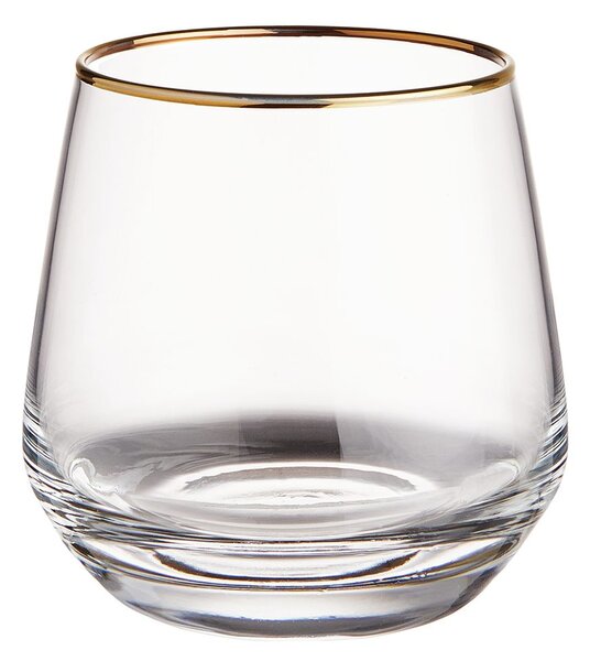 TOUCH OF GOLD Sklenice se zlatým okrajem 345 ml