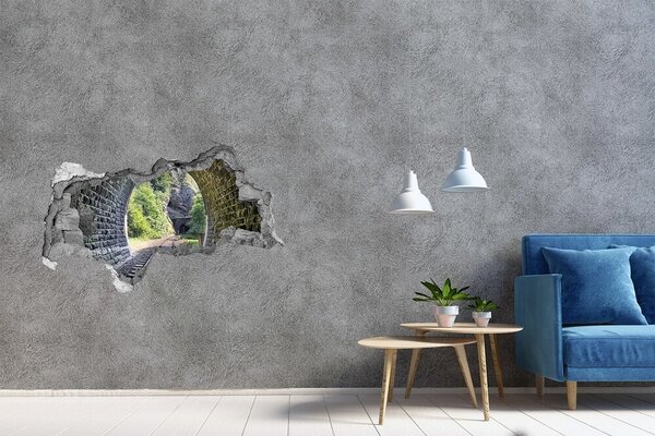 Fototapeta díra na zeď 3D Železniční tunel nd-b-89174539
