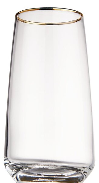 TOUCH OF GOLD Sklenice na longdrink se zlatým okrajem 480 ml