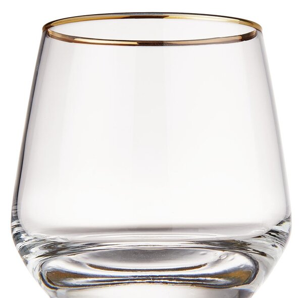 TOUCH OF GOLD Sklenice se zlatým okrajem 345 ml