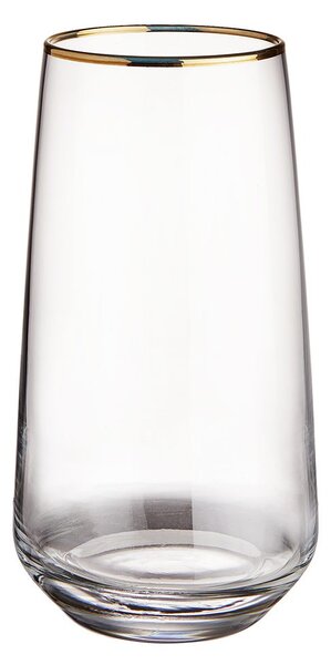 TOUCH OF GOLD Sklenice na longdrink se zlatým okrajem 480 ml