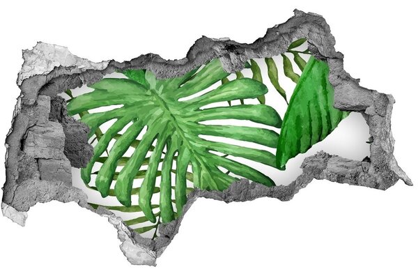 3D díra nálepka Tropické listí nd-b-88986198