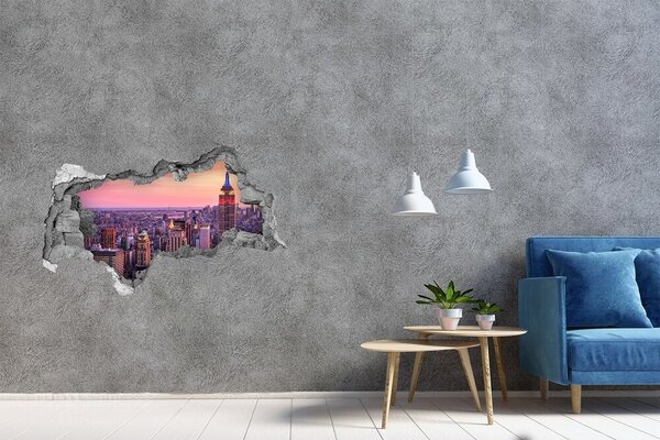 Fototapeta díra na zeď 3D New York západ nd-b-89776597