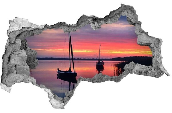 Nálepka fototapeta 3D Plachetnice západ slunce nd-b-89455622