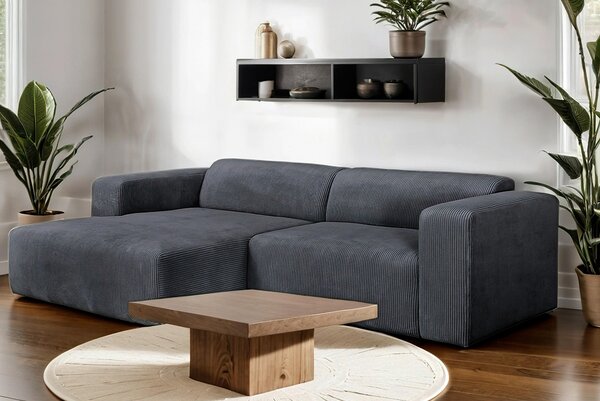 ROHOVÁ SEDAČKA, textil, barvy grafitu P & B - Sedací soupravy, Online Only