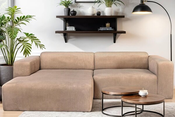 ROHOVÁ SEDAČKA, textil, světle hnědá P & B - Sedací soupravy, Online Only