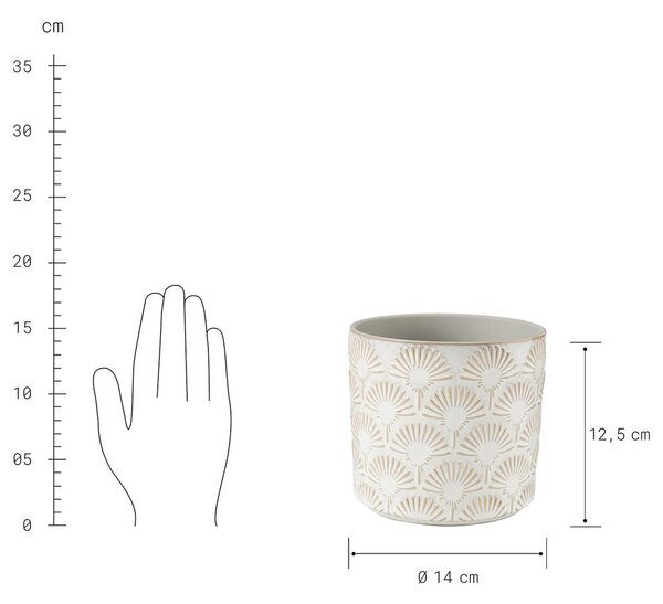 BLOOMY Květináč 12,5 cm - krémová