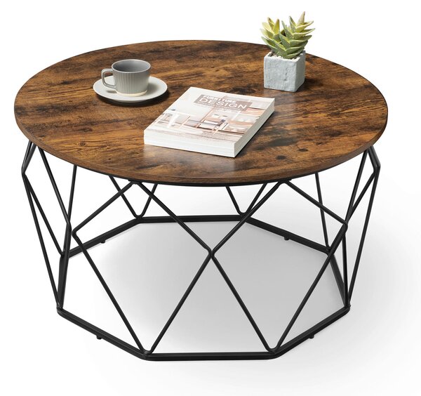 KONFERENČNÍ STOLEK, hnědá, černá, kov, kompozitní dřevo, 80/80/45 cm MID.YOU - Konferenční stolky, Online Only