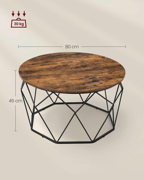 KONFERENČNÍ STOLEK, hnědá, černá, kov, kompozitní dřevo, 80/80/45 cm MID.YOU - Konferenční stolky, Online Only