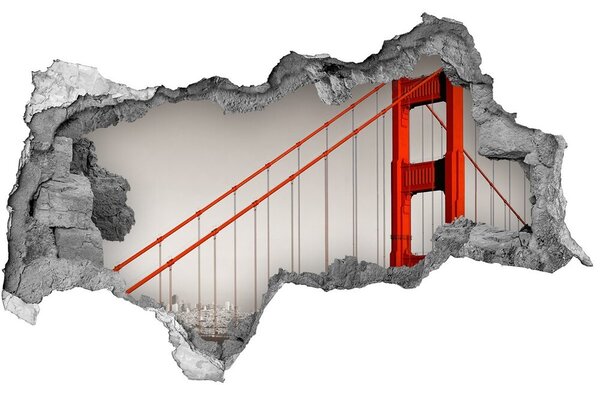 Fototapeta díra na zeď 3D Most San Francisco nd-b-91736681