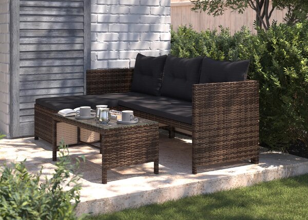 TERASOVÁ SEDACÍ SOUPRAVA kov, plast, sklo Ambia Garden - Online Only zahradní nábytek, Online Only
