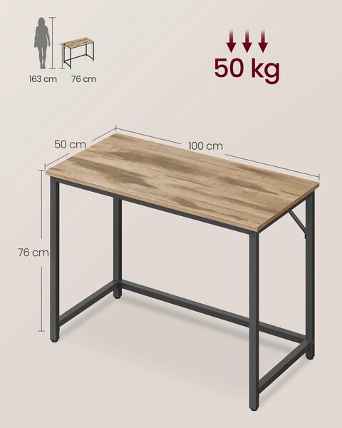 PC STŮL, hnědá, černá, 100/50/76 cm Boxxx - Online Only psací stoly, Online Only