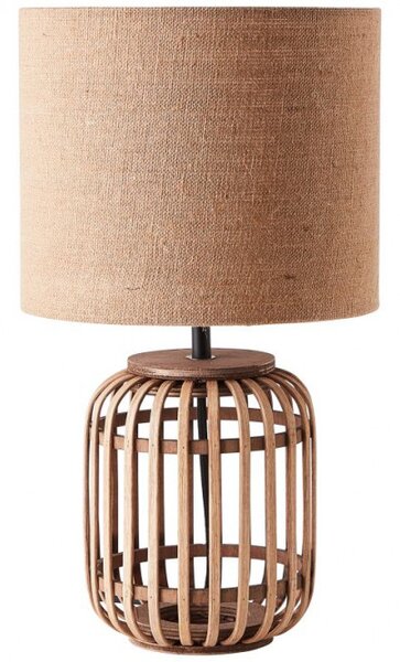 Brilliant 93148/09 Stolní lampa WOODROW textilní stínidlo + bambus