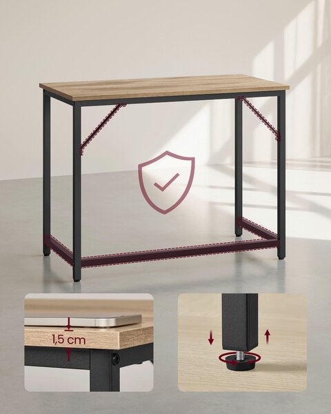 PC STŮL, hnědá, černá, 100/50/76 cm Boxxx - Online Only psací stoly, Online Only