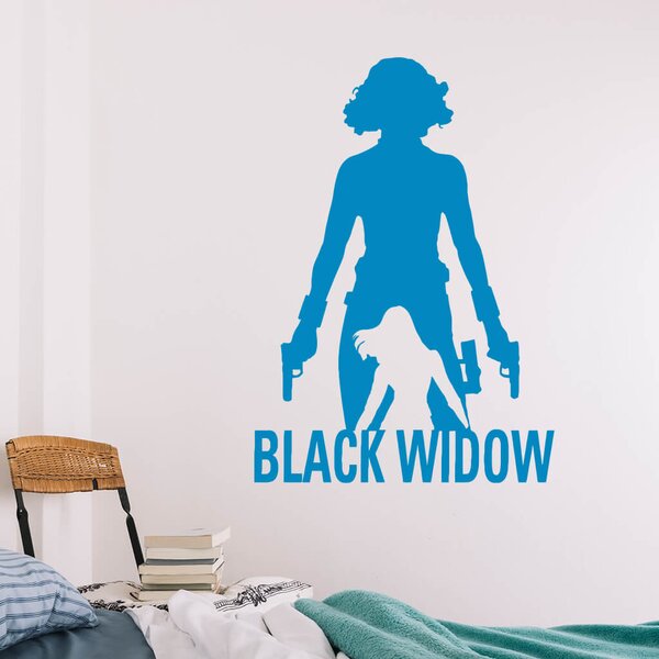 Živá Zeď Samolepka Black Widow silueta Barva: černá
