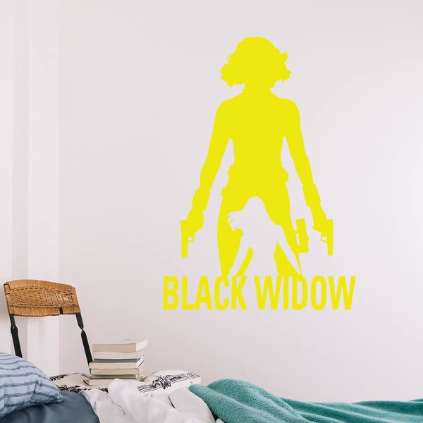 Živá Zeď Samolepka Black Widow silueta Barva: černá