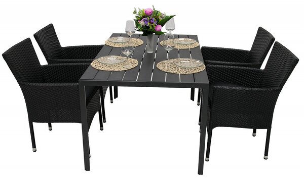 Zahradní ratanová sestava PALERMO 1+4 (různé délky) stůl 150x90 cm