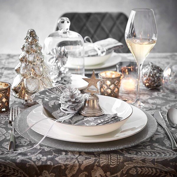 SILVER FOREST Dekorační stromek skleněný 19 cm