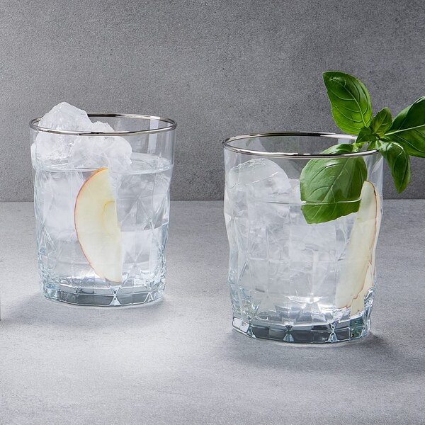 UPSCALE Sklenice na vodu 345 ml - stříbrná