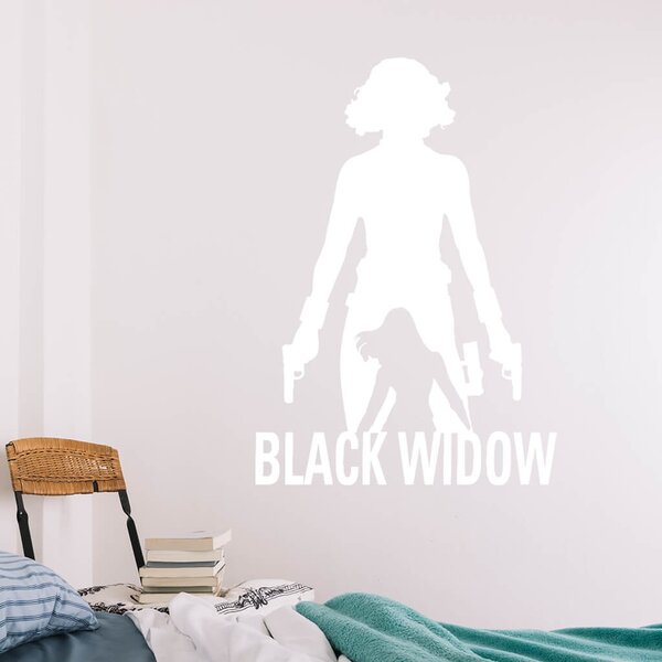 Živá Zeď Samolepka Black Widow silueta Barva: černá