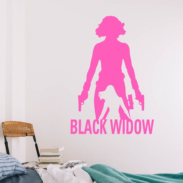 Živá Zeď Samolepka Black Widow silueta Barva: černá