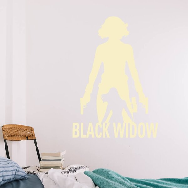 Živá Zeď Samolepka Black Widow silueta Barva: černá