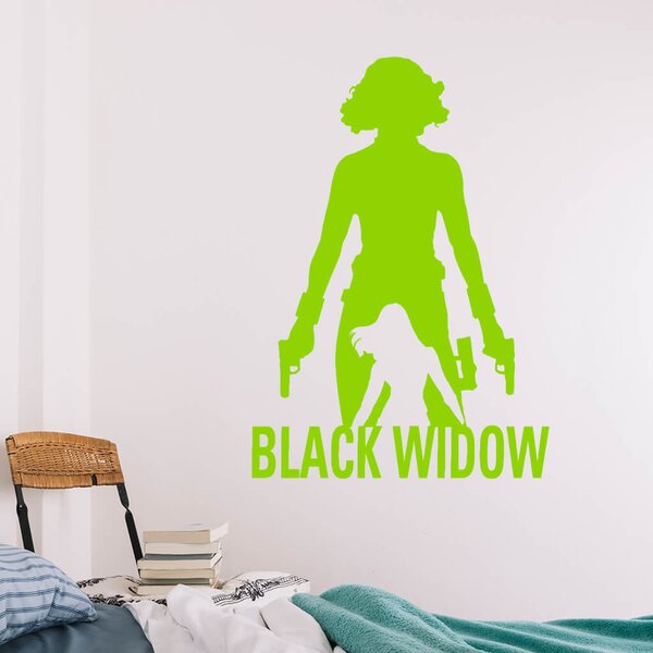 Živá Zeď Samolepka Black Widow silueta Barva: černá