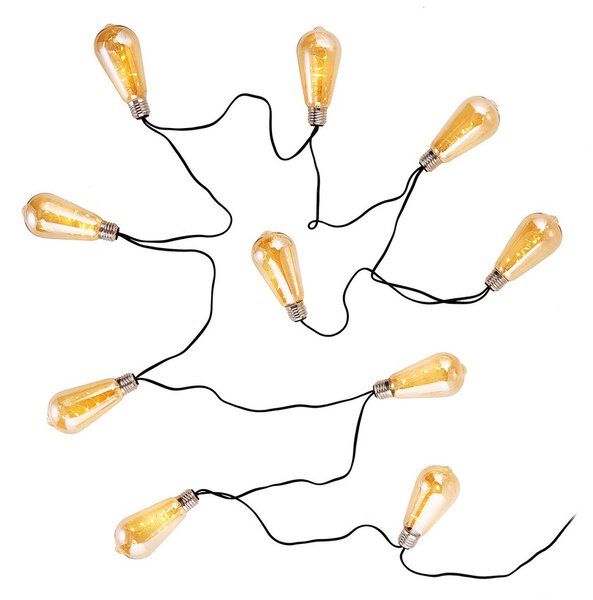 BULB LIGHTS Světelný řetěz žárovky tónované 10 světel