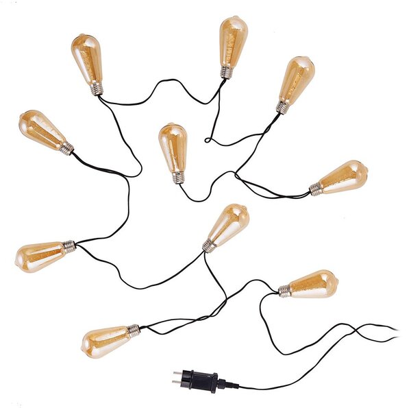 BULB LIGHTS Světelný řetěz žárovky tónované 10 světel