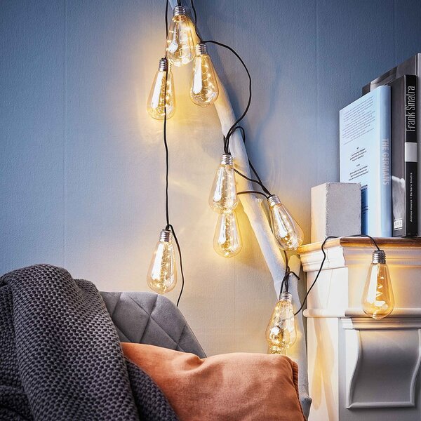 BULB LIGHTS Světelný řetěz žárovky tónované 10 světel