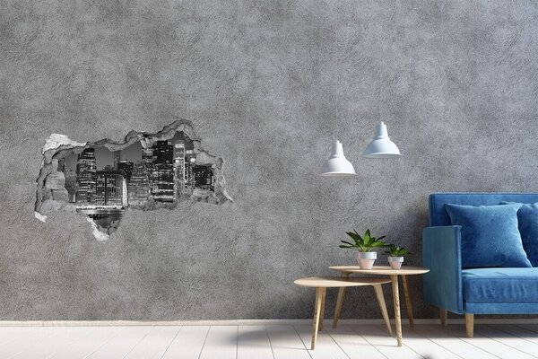 Díra 3D foto tapeta nálepka Manhattan noc nd-b-94703555