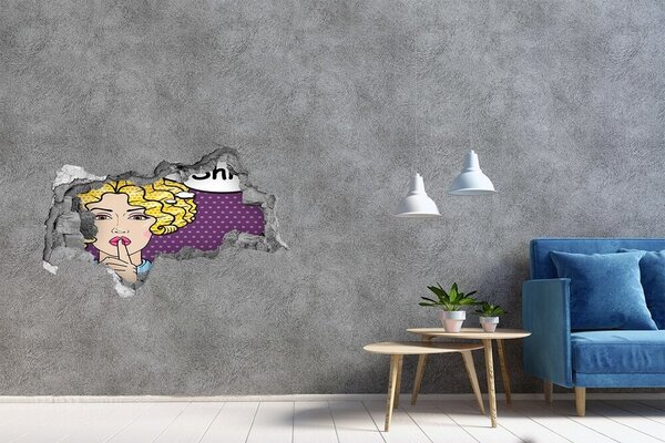 Fototapeta díra na zeď Komiks žena nd-b-95052576