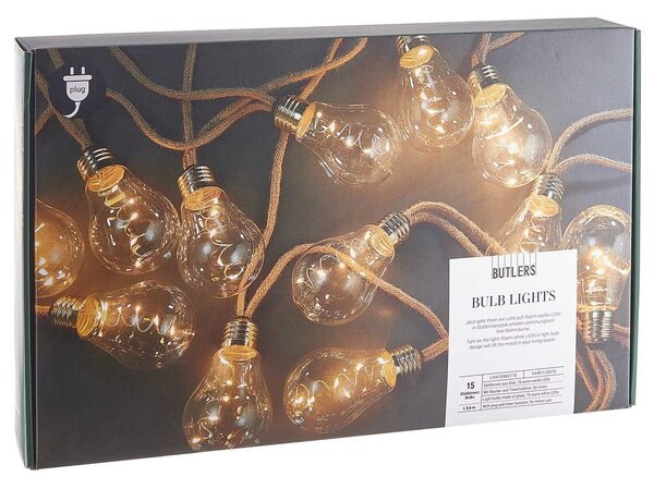 BULB LIGHTS Světelný řetěz žárovky 15 světel