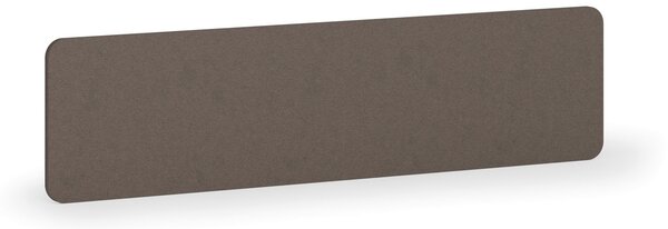 Akustický paraván na stůl, textilní povrch, 160 x 40 cm, hnědá