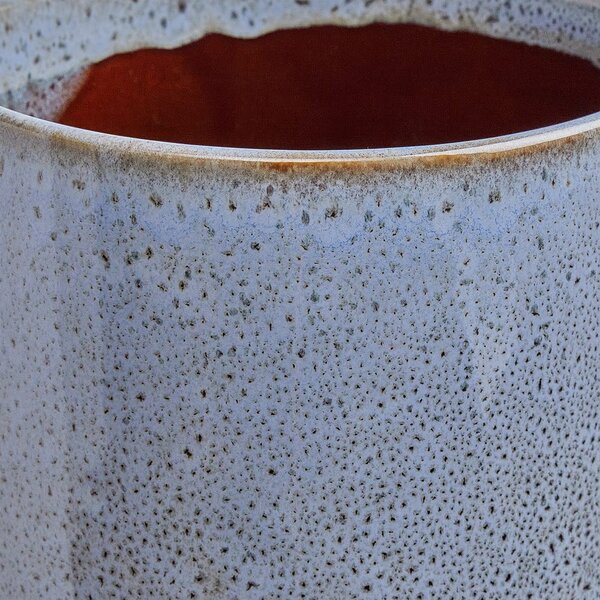 GLAZE Glazovaný květináč 17 cm - olivová