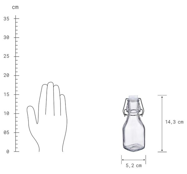SWING Láhev s patentním uzávěrem 125 ml
