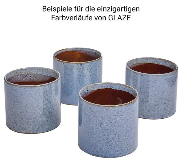 GLAZE Glazovaný květináč 17 cm - olivová