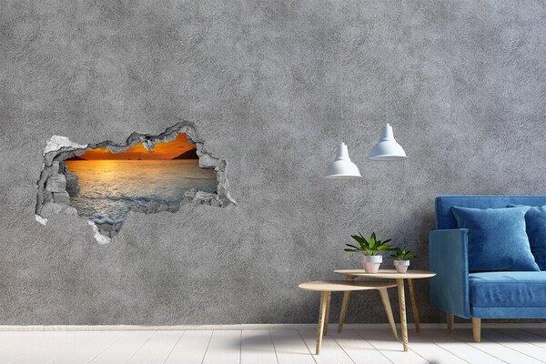 Díra 3D fototapeta nálepka Západ slunce moře nd-b-97995760
