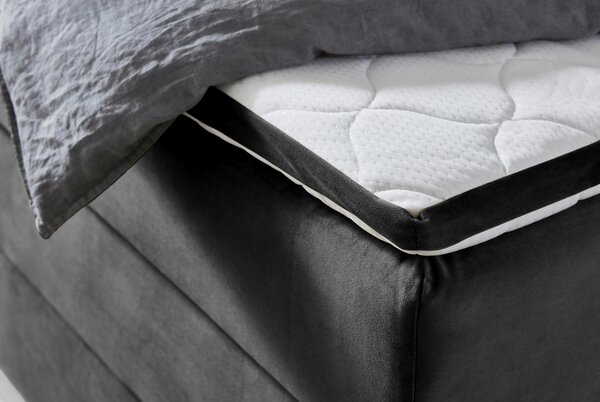 POSTEL BOXSPRING, 160/200 cm, antracitová MID.YOU - Postele s úložným prostorem, Online Only
