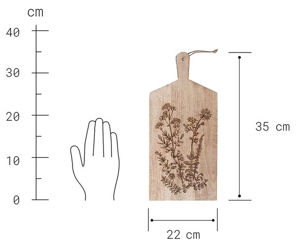 FINE CUT Krájecí prkénko květiny 35 cm