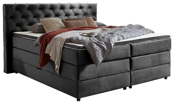 POSTEL BOXSPRING, 160/200 cm, antracitová MID.YOU - Postele s úložným prostorem, Online Only