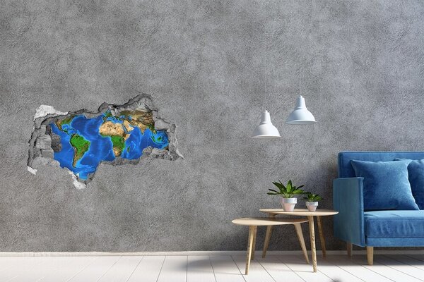 Díra 3D fototapeta nálepka Mapa světa nd-k-97580792
