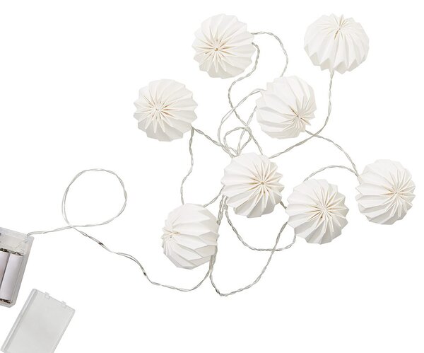 HANAMI LED Světelný řetěz lampióny 8 světel - bílá