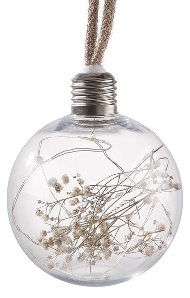 BULB LIGHTS Světelný řetěz se sušenými květinami 8 světel