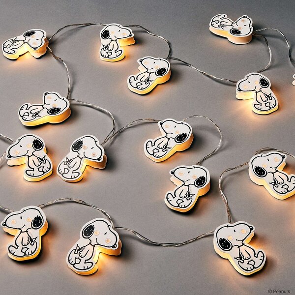 PEANUTS LED Papírový světelný řetěz 20 světel
