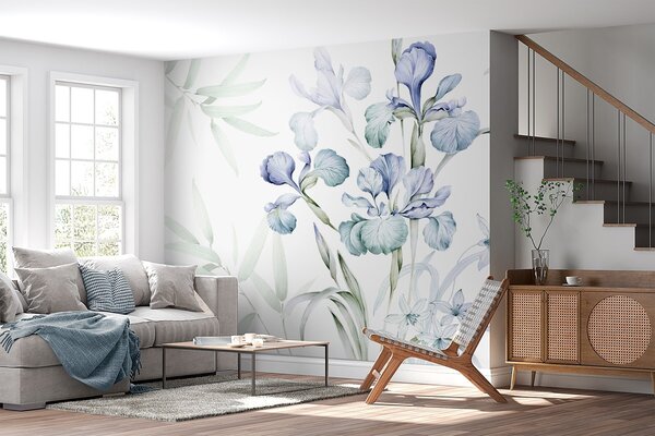 Fototapety Jemné duhovky imitující akvarel, Fototapety květiny, w03955 : uwalls.cz