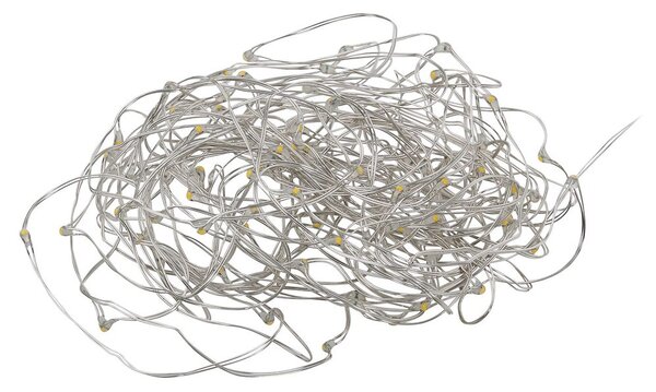 TWINE LIGHTS Světelný řetěz s USB 100 světel - stříbrná