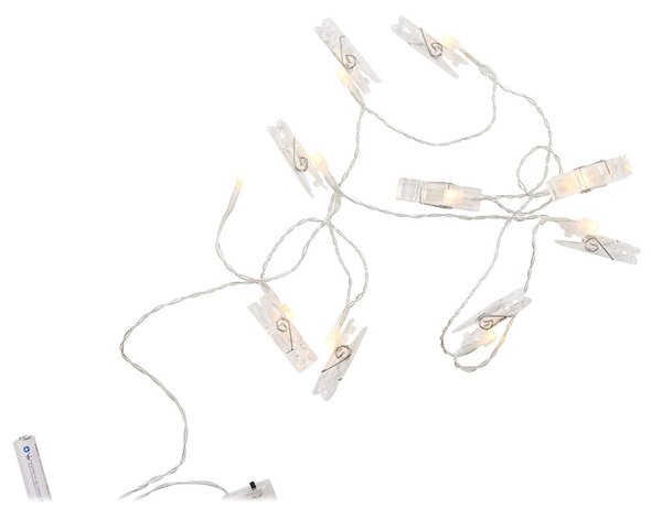 CLIP ART LED Světelný řetěz s USB kolíčky 10 světel