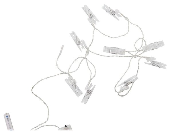 CLIP ART LED Světelný řetěz s USB kolíčky 10 světel