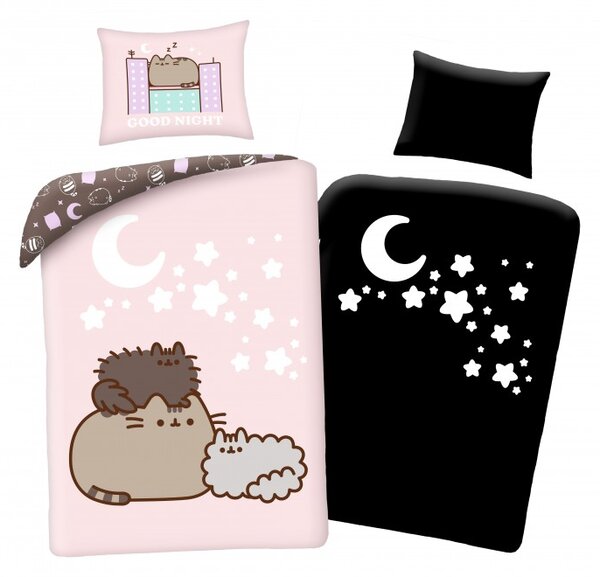 Halantex Bavlněné povlečení 140x200 + 70x90 cm - Kočička Pusheen